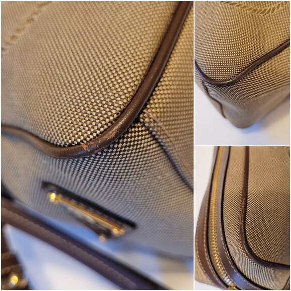 PRADA Logo Jacquard Canvas Crossbody Camera Bag - Picture 16 of 16